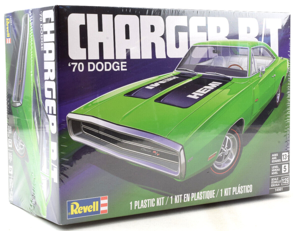 Revell 1970 Dodge Charger R/T 1/25 Scale Plastic Model Car Kit 14561