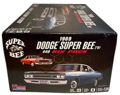Monogram 1969 Dodge Super Bee 440 Six Pack 1/24 Scale Plastic Model Kit (B255)