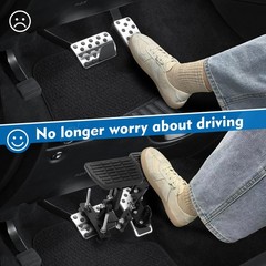Short Driver Pedal Extenders Brake Accelerator Extensions Anti-Slip Durable Meta
