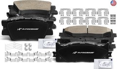 A-Premium Front and Rear Ceramic Disc Brake Pads Set Compatible with Select