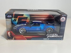 Jada FAST & FURIOUS 7 Dom’s FORD GT 40 BLUE 1:24 Die Cast Model Car NEW In Box