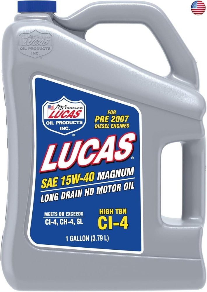 Lucas Oil 10076 SAE 15W-40 Magnum High TBN CI-4 Oil – 1 Gallon