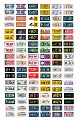 1/18 scale model car movie TV license plates tags