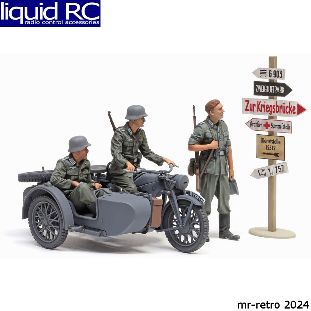 Tamiya USA TAM35384 1/35 German KS600 Motorcycle & Sidecar Plastic Model Kit