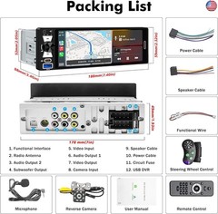 6.5″ Single Din Touchscreen Radio with Wireless Apple CarPlay & Android