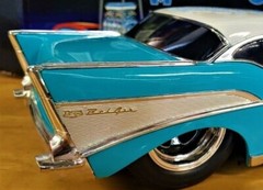 Chevy Drag Race Car Dragster Custom Built Metal Model Vintage 55 RARE 57 1955