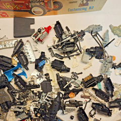 2 Vintage AMT Ford V8 3 in 1 Model Boxes with Massive Vintage Parts Lot
