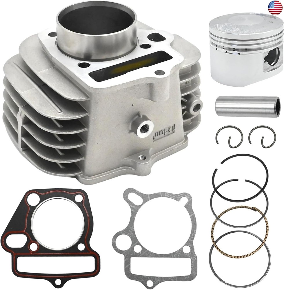 Anxingo 52.4mm Aluminum Cylinder Big Bore Kit with Piston Kit and Gaskets,