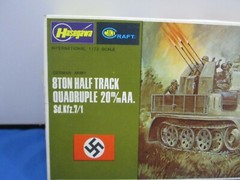 Hasegawa German Army 8 Ton Half Track Quadruple 20mm AA SD KFZ Model Kit ~ I2#17