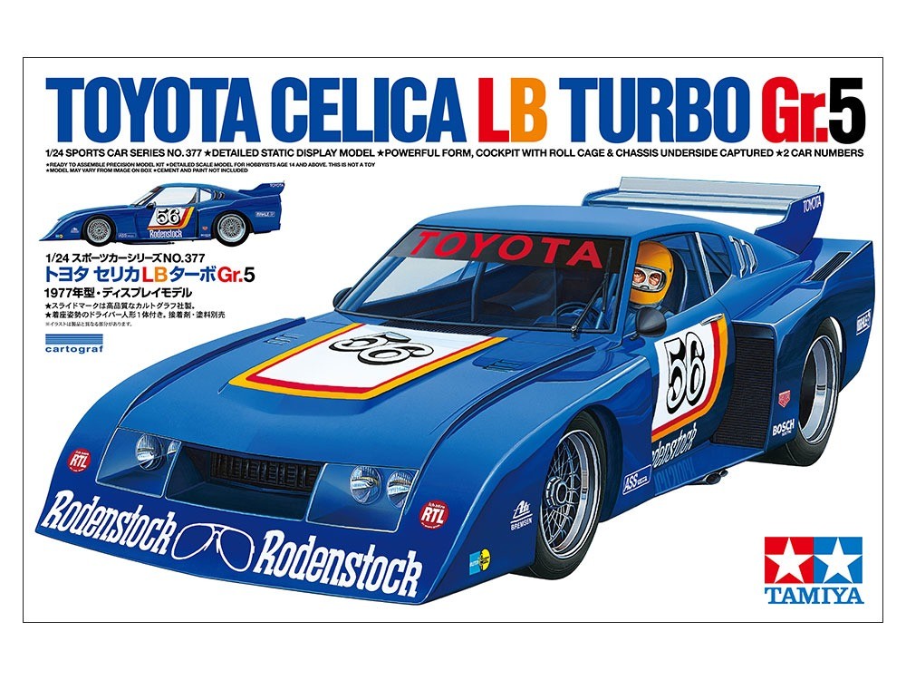 Tamiya 24377 Toyota Celica LB Turbo Gr.5 1/24 Scale Plastic Model Kit