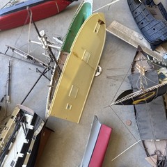 Large Group Lot Vintage Model Models Ship Ships Boat Boats Junk Yard Junkyard