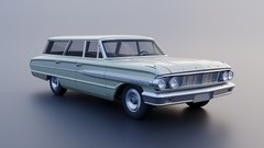 3d Printed 1/25 Country Sedan Station Wagon Model Kit