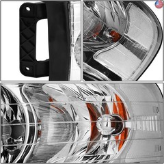 DNA MOTORING Pair Headlights Compatible with 02-05 Dodge Ram 1500 2500 3500,