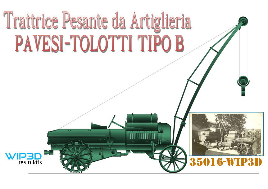 WIP 3D 1/35 Tractor Pavesi-Tolotti B Type with Crane