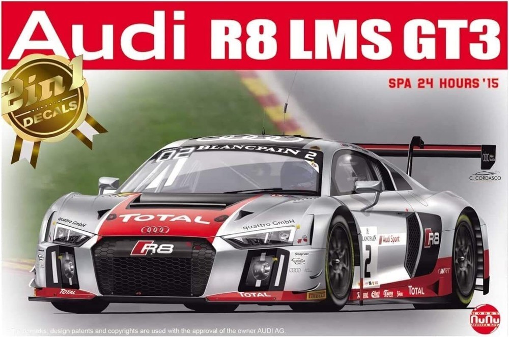 Platz NuNu 1/24 Audi R8 LMS GT3 model kit and Daytona 24h 2017 ♯29 Decal 10921