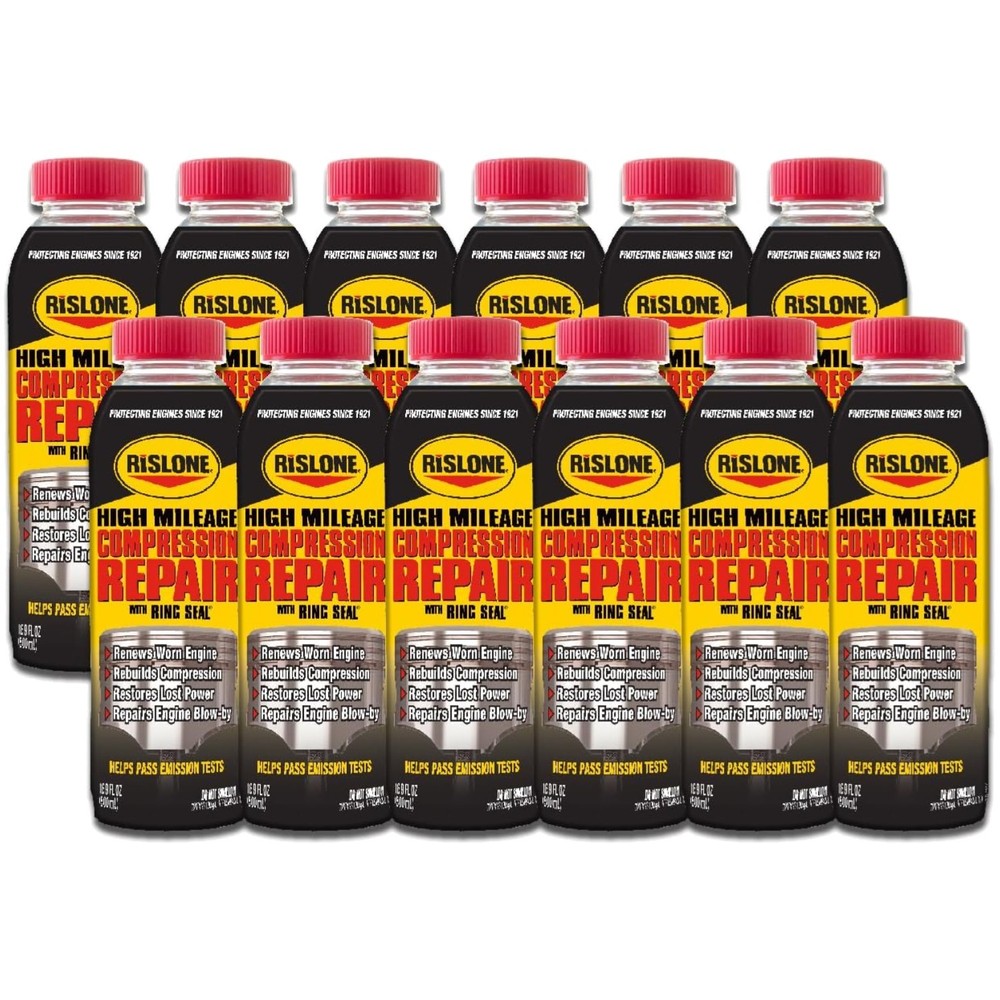 Engine Revival Solution: 16.9 oz High Mileage Compression Repair – 12 Bottles