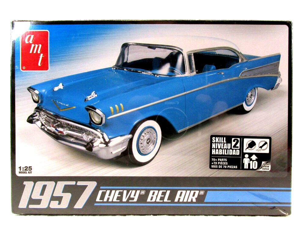 AMT 1957 Chevy Bel Air Model Kit Car Scale 1:25 Kit # AMT638M/12 Factory Sealed