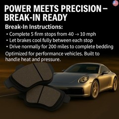 QUALITY-BUILT Black Series Semi-Metallic Rear Brake Pads 1003-1740M Compatible