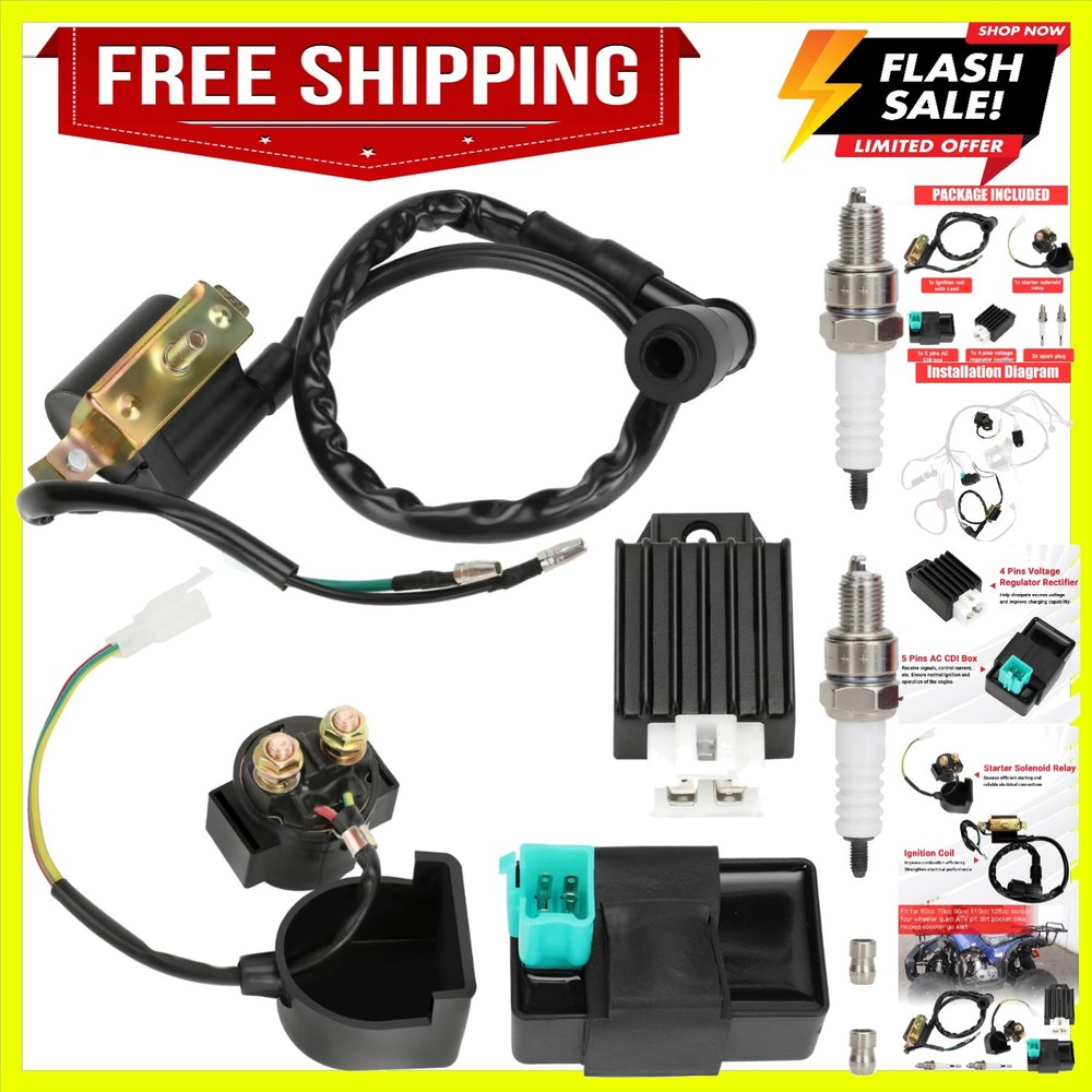 Ignition Coil Starter Solenoid Voltage Regulator CDI Compatible with Tao tao …