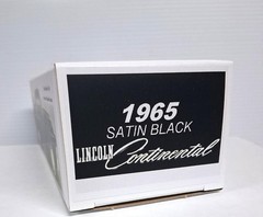 New Black 1965 Lincoln Continental Custom Dealer Promo Model BOX ONLY NO CAR