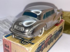 PRAMETA 1948 Mercedes Benz 300 1/43 Wind-Up Promo Chrome VF-XLNT w/BOX/Key/Pin