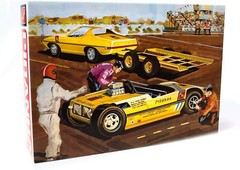 AMT Piranha Drag Team: Dragster, Tow Car, & Trailer 1:25 Scale Model Kit 1113