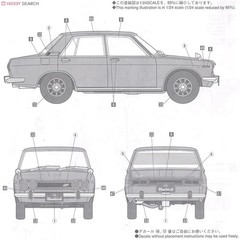 Hasegawa Nissan Bluebird Datsun 510 1600 SSS 1/24 Model Kit HC8