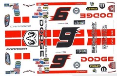 #9 Kasey Kahne Reverse Hat Stripe Dodge 1/24th – 1/25th Scale Waterslide Decals