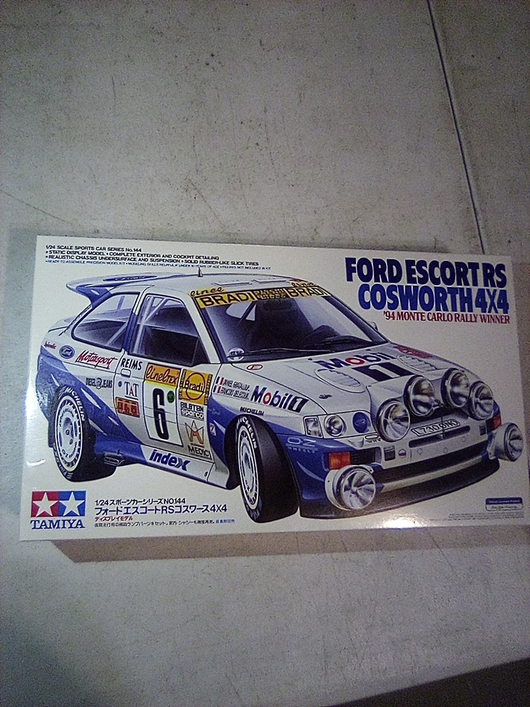 A5C Tamiya Ford Escort RS Cosworth 4×4 Sport Car Series NO.144 Model Kit NIOB