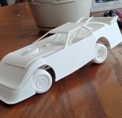 3D Printed Set of 2, 1/25 Scale Late Model and Sprint Car Unassembled Dirt Track