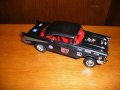 ADULT CUSTOM BUILT 57 CHEVY GASSER NEW 1/25 BB427 MOTOR
