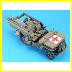 1/35 Scale Die-Cast Resin Model Assembled Kit US Military Ambulance Conversio…