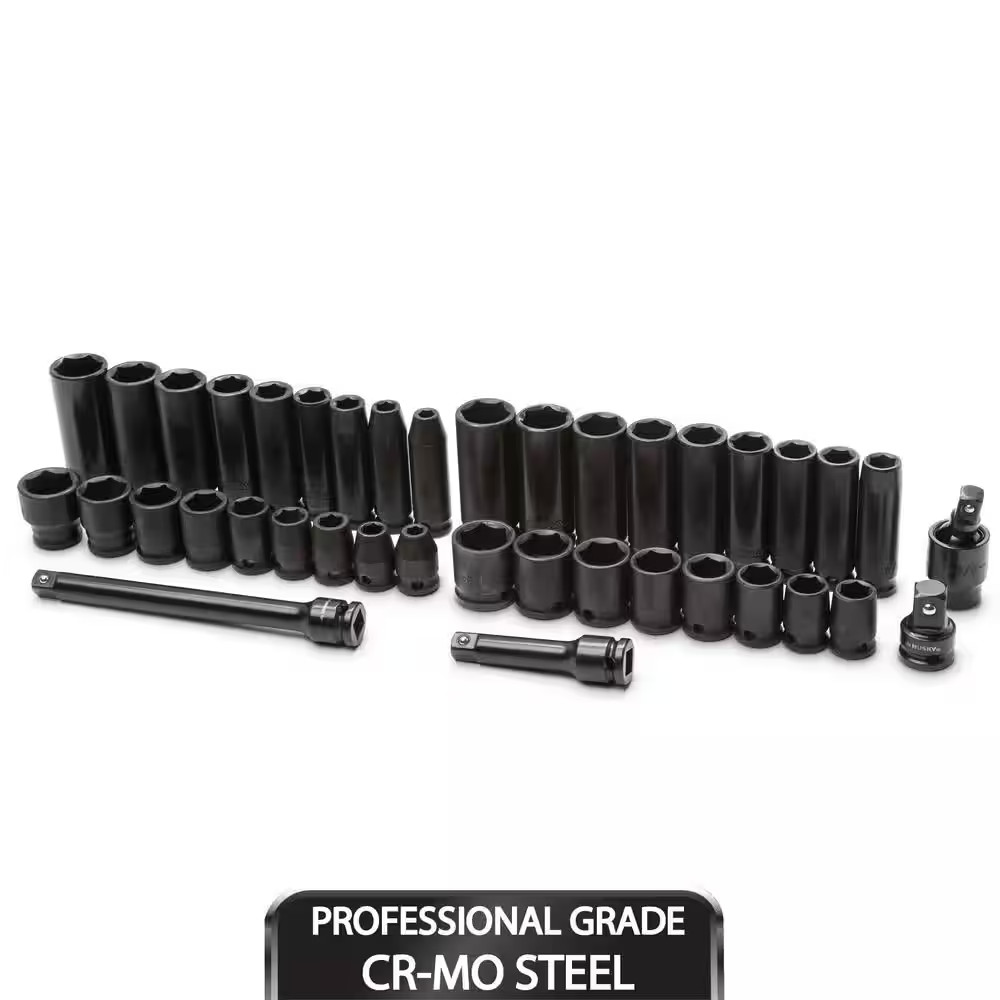 3/8 In. Drive Impact Socket and Accessory Set (40-Pieces)