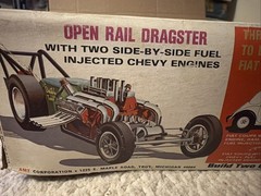 Vintage Model Kit – AMT Double Dragster Kit – Open Rail & Fiat Coupe – Unbuilt