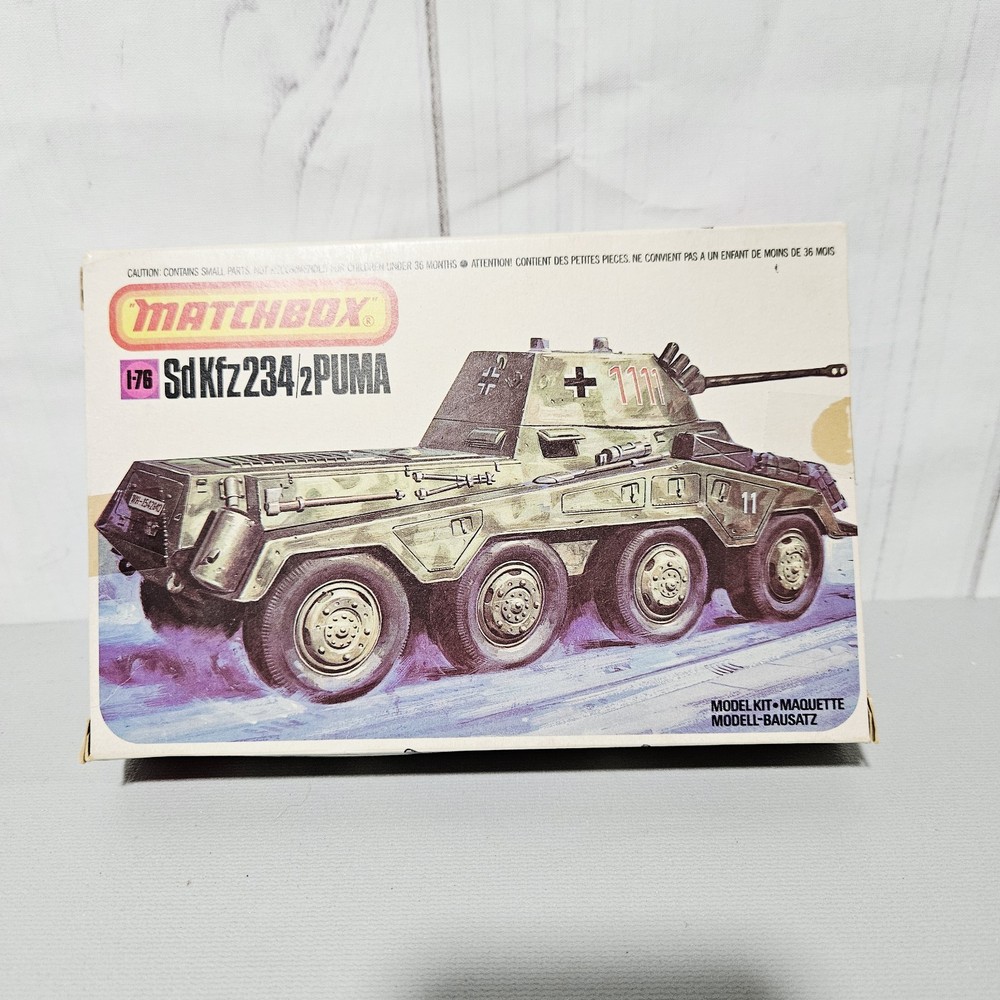Matchbox PK-76 Sd.Kfz 234/2 Puma 1/76th scale 2 colour model kit