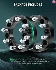 SCITOO 2pcs Wheel Spacers 1.5″ 8×6.5 Bore 130mm Studs 9/16-18 8Lug Wheel