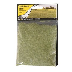 Woodland Scenics Static Grass Light Green 4mm WOOFS619 Train Scenery Non Scale