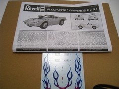 JUNK YARD PARTS STASH, FROM ’68 CORVETTE, DECALS, CHROME, COWL INDUCTION SET-UP+