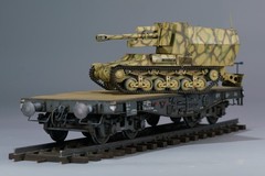 Zimi 35077 1/35 10.5cm leFH-18/4 [Becker]&50-ton Type SSy45 Platformwagen[2 in1]