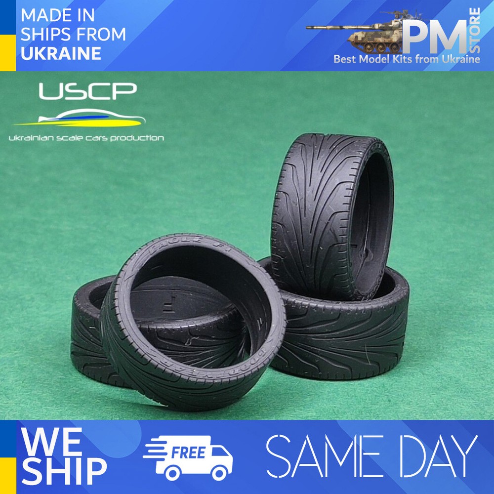 USCP-19-1FR 1/24 F+R Good year Egale F1 Rubber model