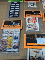 Prestons Car Parts – #9 – 1:24 Scale – Assorted License Plate Decals – NOS