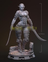 1/24 Scale Resin Figure Model Kit Woman Warrior Unassembled, Unpainted Model Kit
