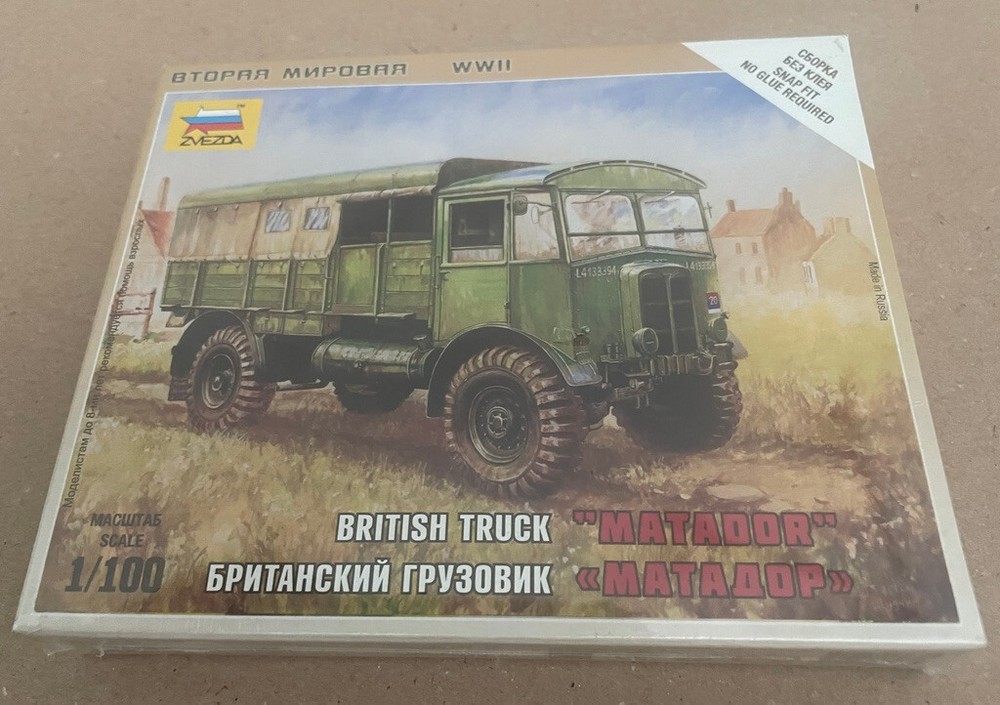 ZVEZDA 1/100 WWII BRITISH MATADOR TRUCK