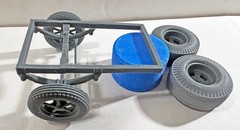 GASSER A/FX FRONT FRAME WITH OPEN HOLE STRAIGHT AXLE AND TIRES & RIMS