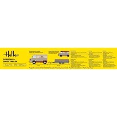 Heller #50331 1/24 Citroen HY + Goods Trailer