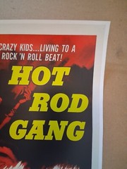 Very cool vintage 1950’s HOT ROD GANG Ala Kart poster 30 yr old reprint GREAT