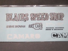 Blair’s 67/68 Camaro AWB 1/25 Decal from Fremont Racing Specialties