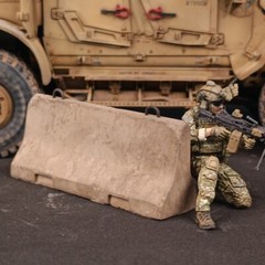 1/35 Diorama Garage Cement Barriers Model Tank Military Scene Accessories Props