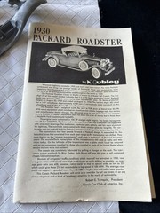 Vintage Hubley 1930 Packard Roadster Metal Model Kit 1/22 Parts