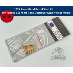 1/35 Metal Barrel Shell Kit for Tamiya 35376 US Tank Destroyer M18 Hellcat Model